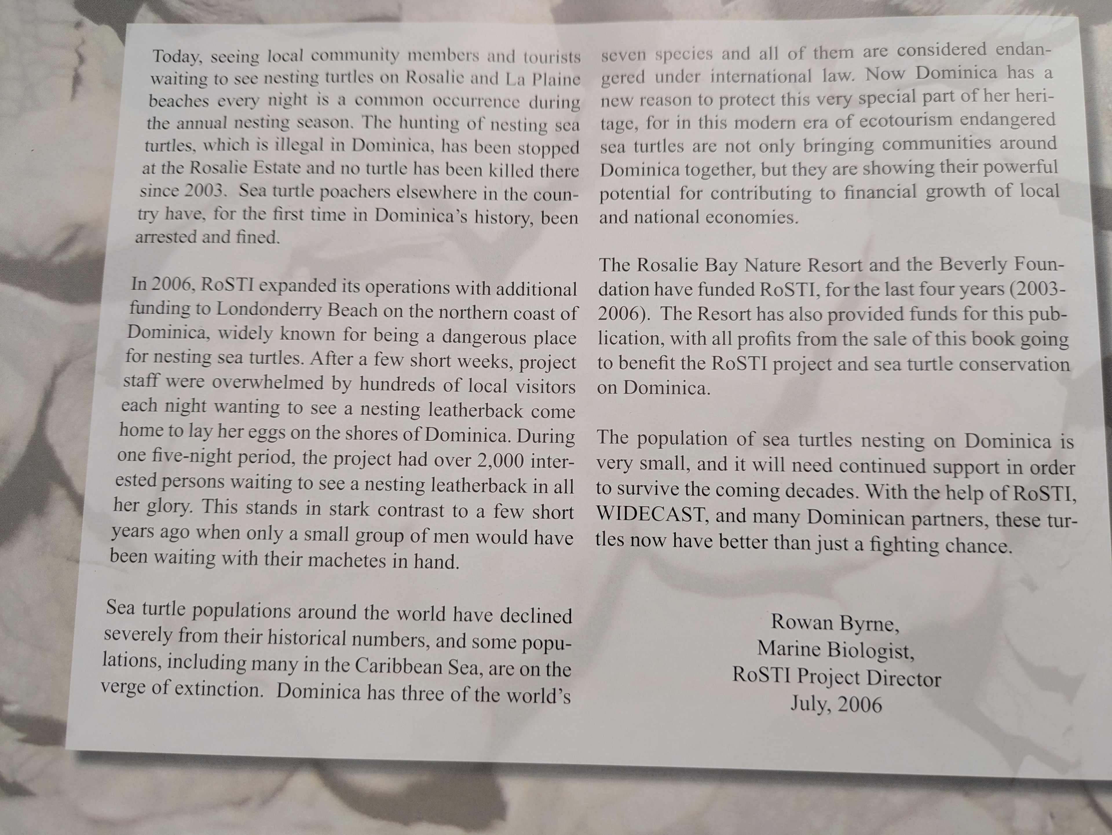 About the Author continued — Rowan Byrne, RoSTI book