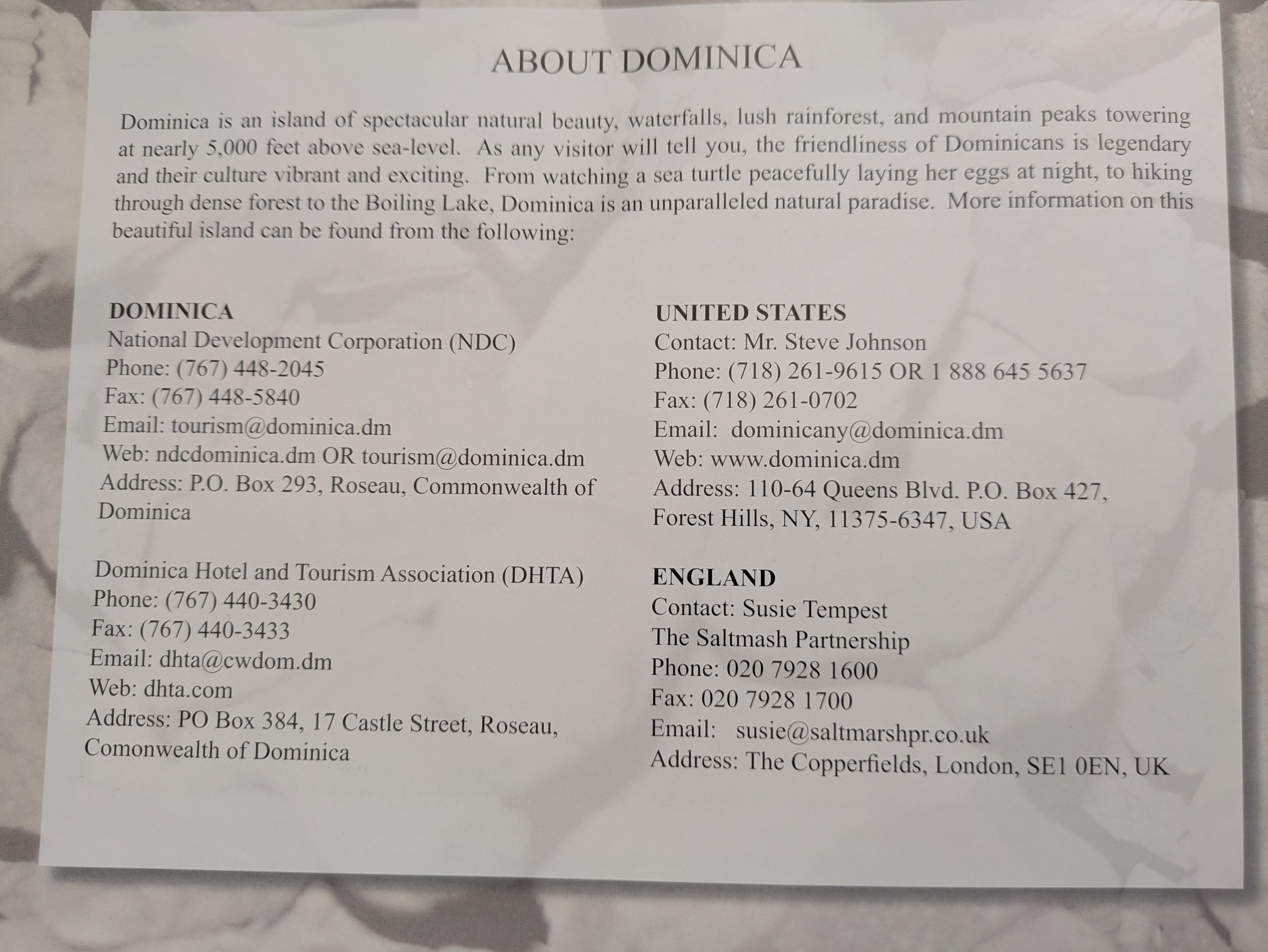 About Dominica — RoSTI book